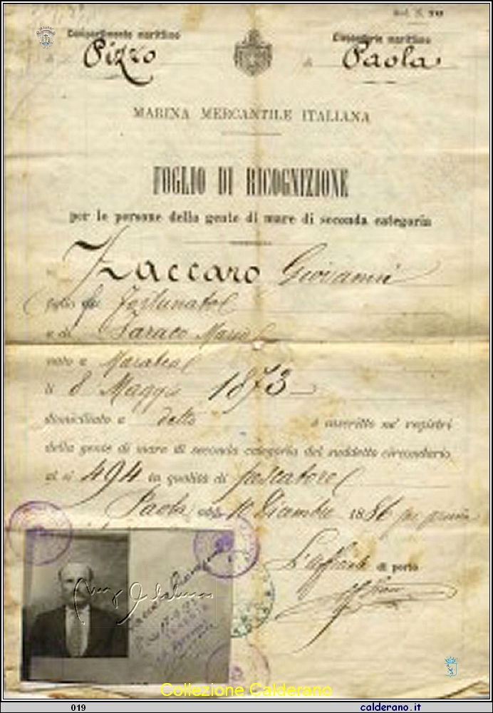 Foglio di ricognizione di Giovanni Zaccaro - Giuvannuzzu.jpg