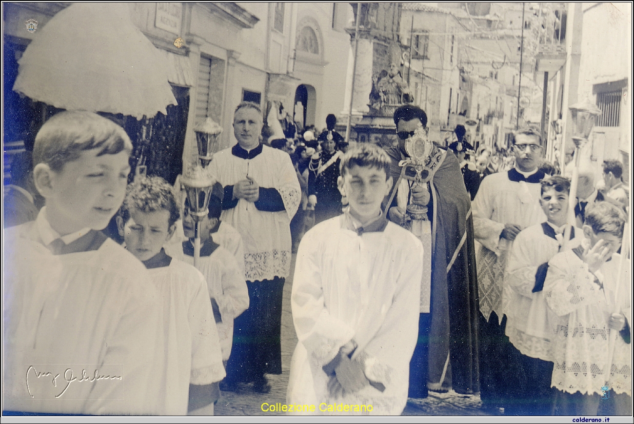 Processione di San Biagio con Padre Canfora, Padre Cerracchio e Don Giuseppe Cataldo 1967.jpg