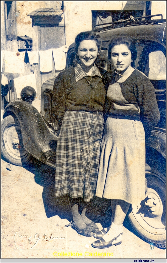 Franca Mazzeo Avigliano e Carmela Avigliano Zietta - Febbraio 1950 .jpg