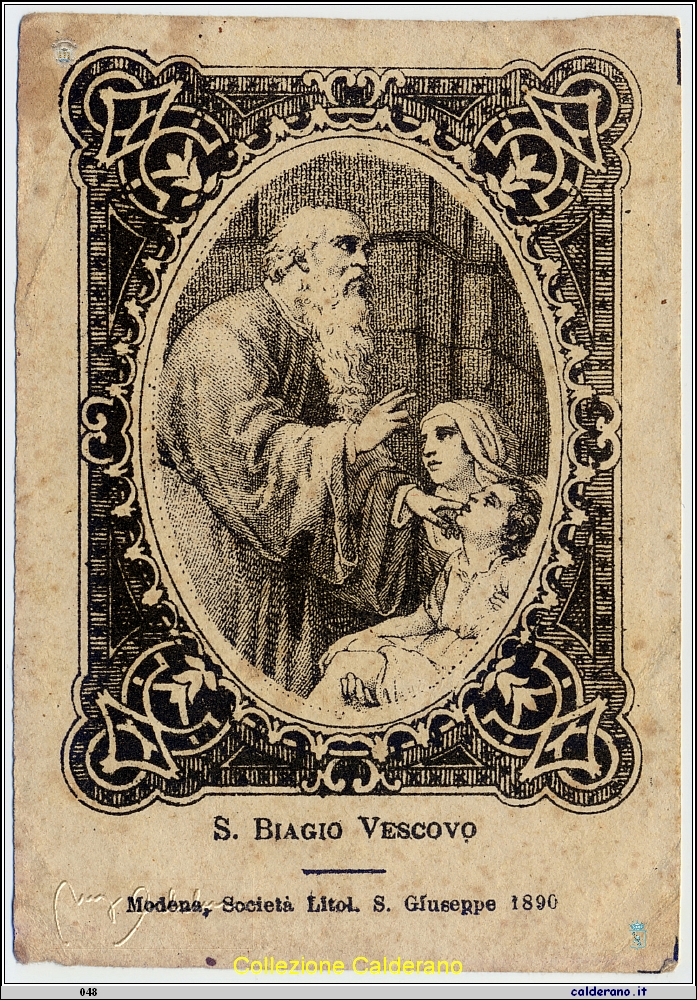 Immaginetta San Biagio Vescovo del 1890.jpg