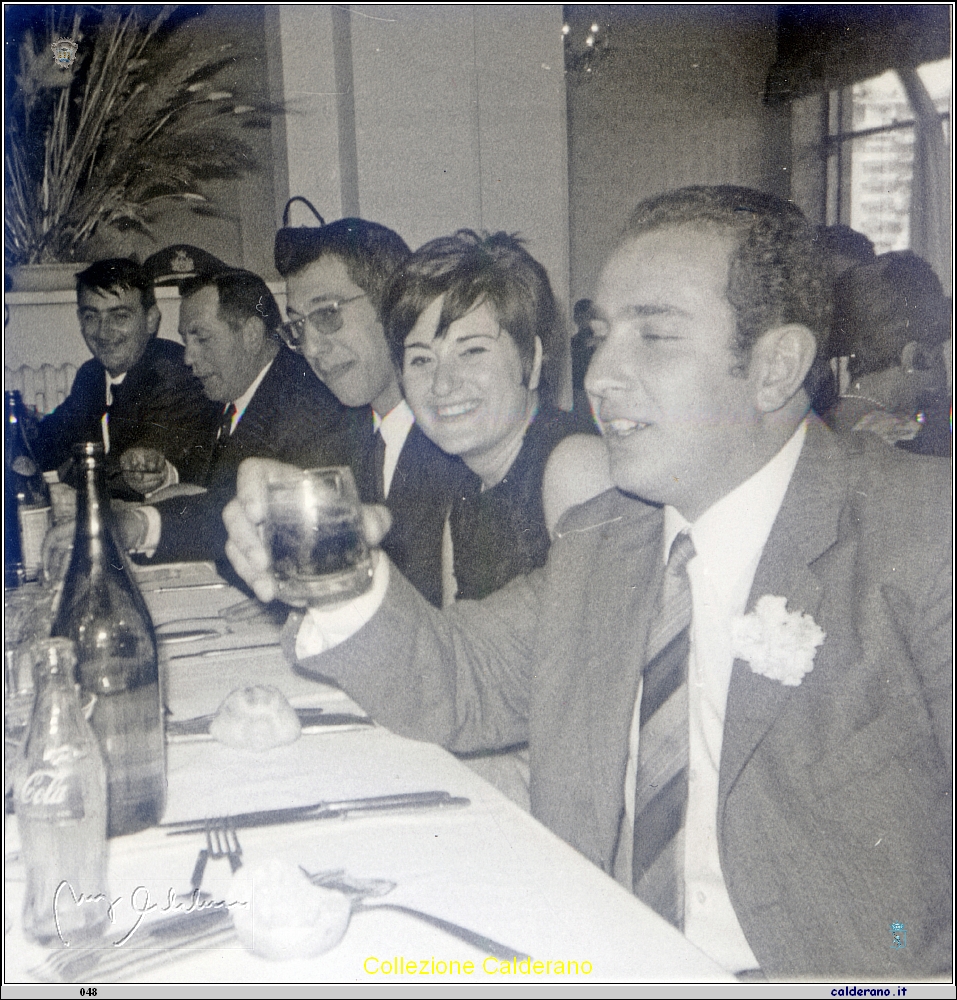 Matrimonio di Italia Calderano con Eugenio, Peppinello, Ciccillo, Iris e Biasino - Roma 1968.jpg