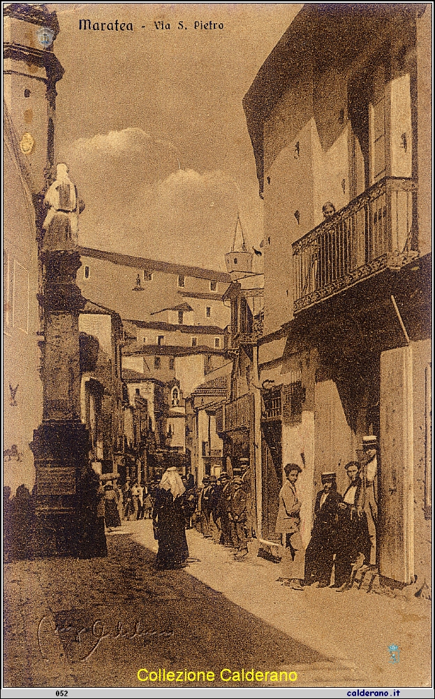 Cartolina - Via San Pietro - Edizione Andrea Gambardella .jpg