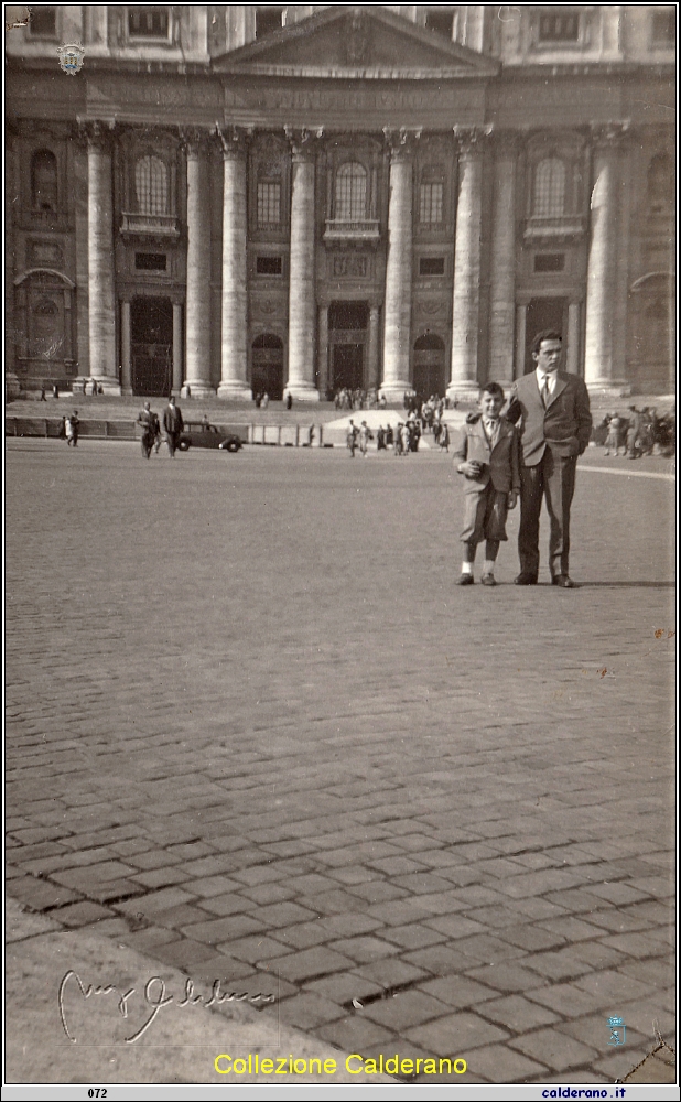 Insieme a Luigi Calderano di Alberto a San Pietro 1955 .jpg