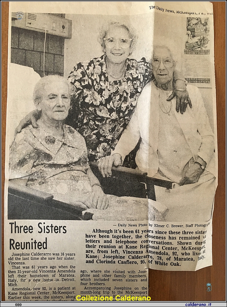 Vincenza, Giuseppina e Clorinda Liberatore  a McKeesport PA USA 1989.jpg