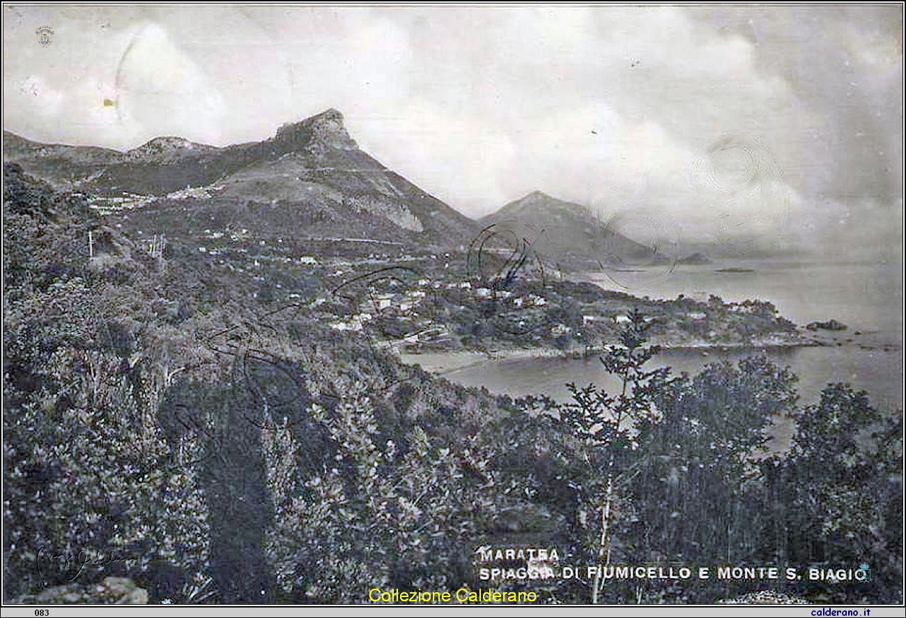 Cartolina - Spiaggia Fiumicello e Monte San Biagio .jpg