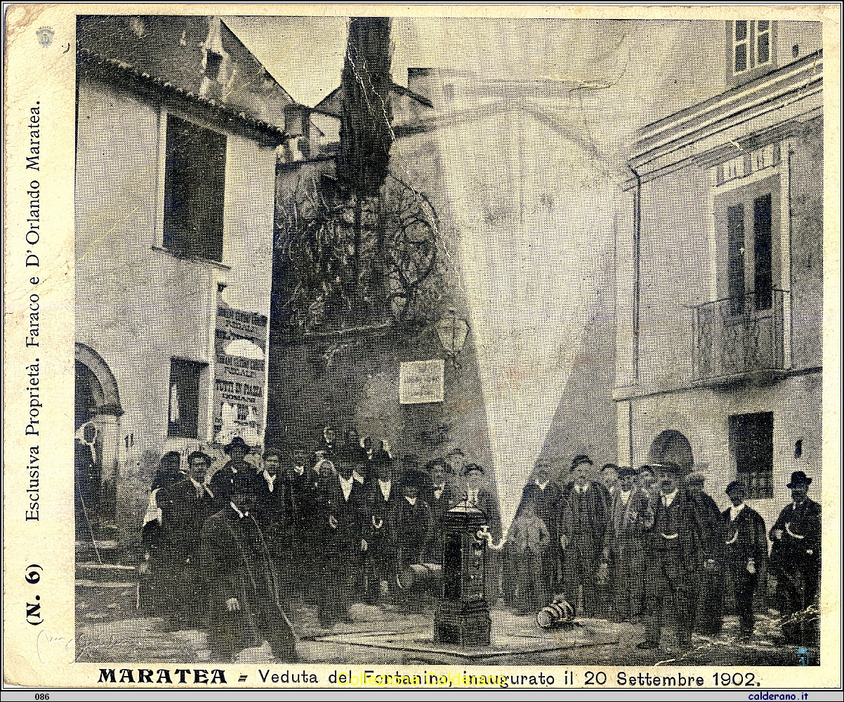 Cartolina - Veduta del Fontanino, inaugurato il 20 settembre 1902 - Esclusiva proprieta'. Faraco e D'Orlando Maratea .jpg