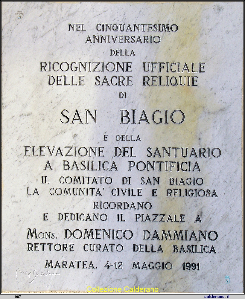 Lapide nella Basilica di San Biagio .JPG