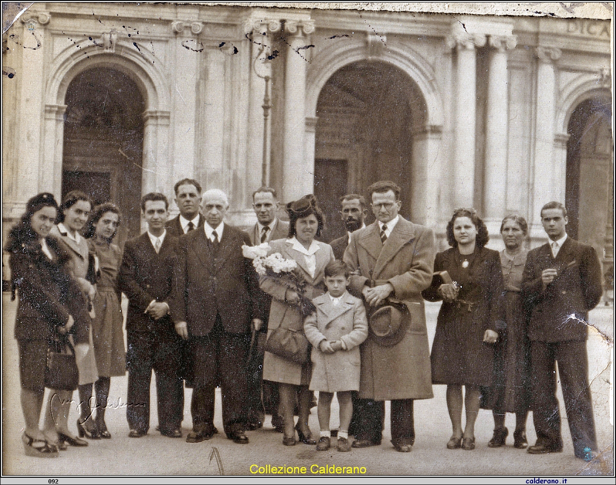 Nozze di Petronilla Calderano e Guido D'Orlando a Pompei 9 aprile 1947.jpeg