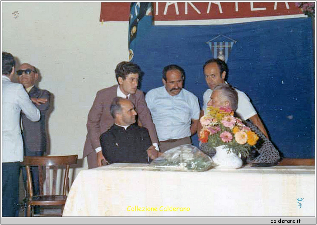 Francesco Schettino, Saverio Maimone, Biagio Vitolo, Padre Vitantonio e Ivanoe Fraizzoli Agosto 1970.jpg