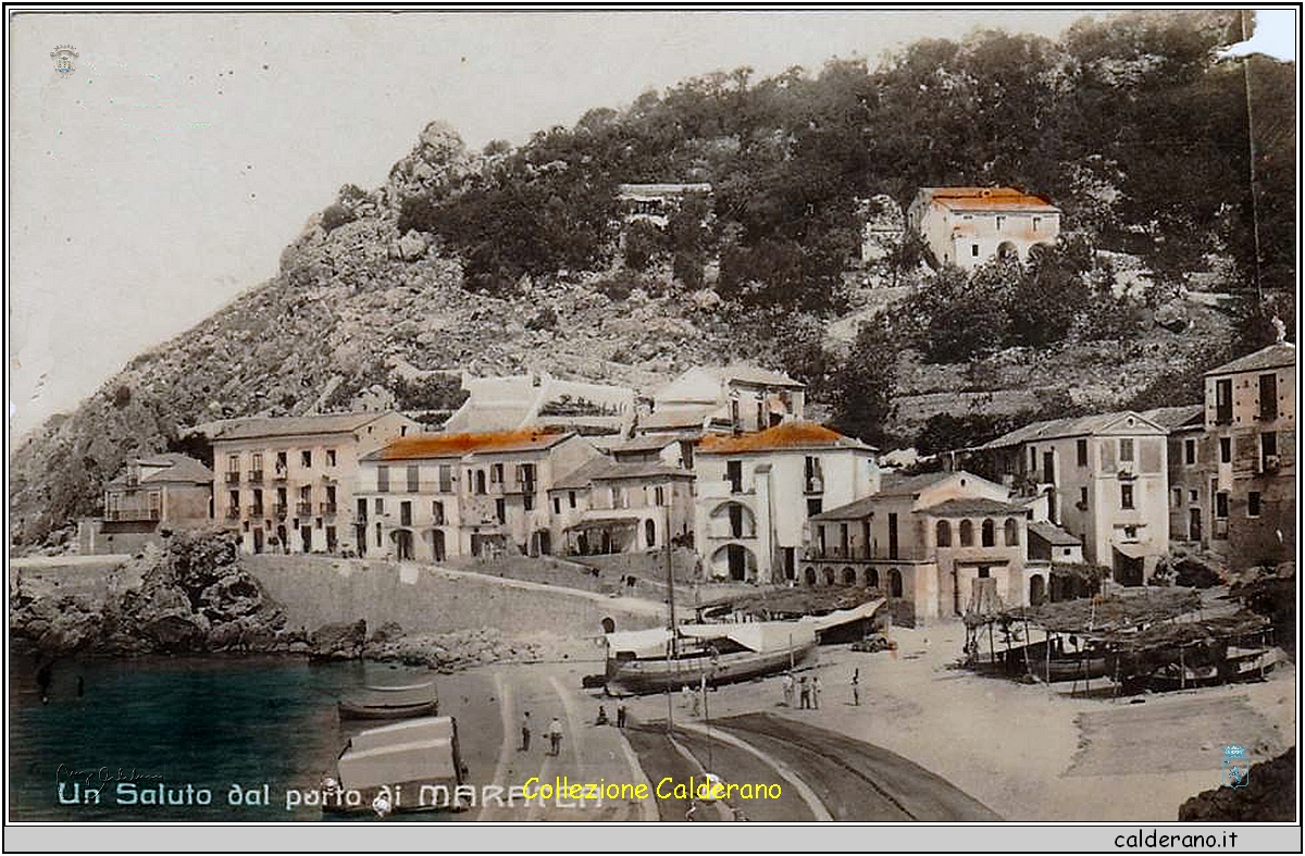 Un saluto dal Porto di Maratea - Cartolina del 1914 - Ed. G. D'Orlando fu V. - Maratea.jpg