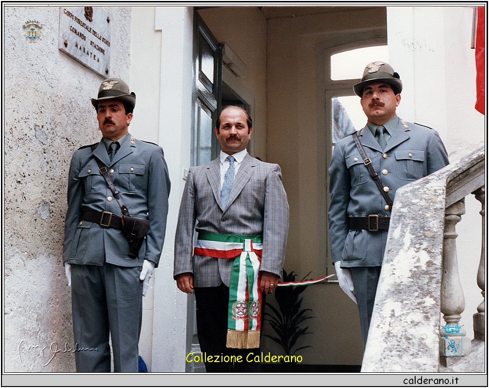 Il Sindaco Antonio Brando inaugura la Caserma del Corpo Forestale Giugno 1987.jpeg