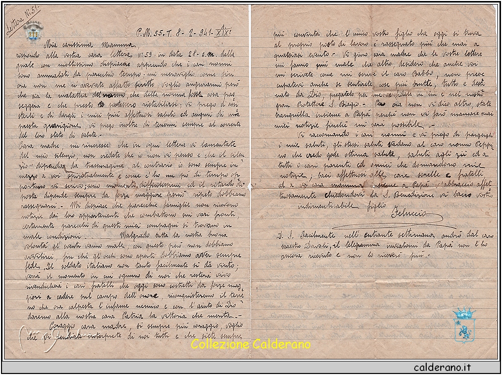 Lettera n. 51 di Feluccio Vitolo prigioniero in Africa - 08 febbraio 1941.jpg