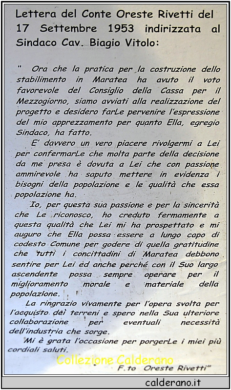 Lettera di Oreste Rivetti al Sindaco Biagio Vitolo 1953.jpg