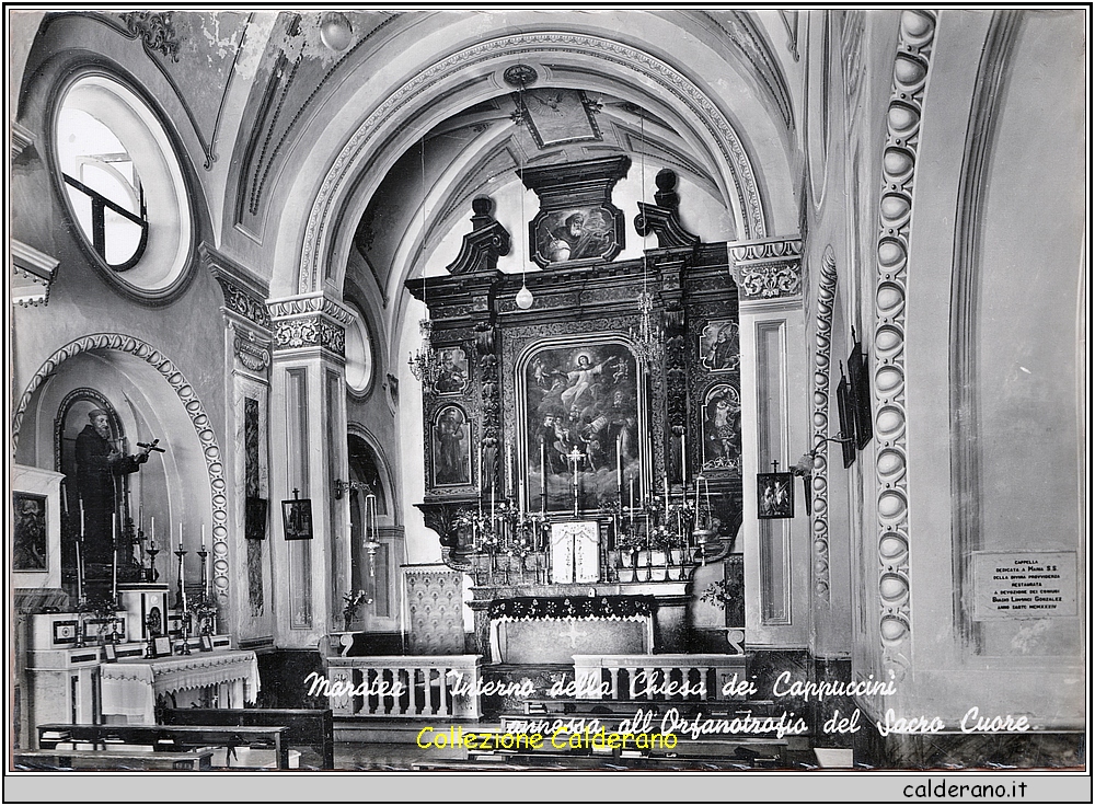 Interno della Chiesa dei Cappuccini annessa all'Orfanotrofio del Sacro Cuore - Cartolina.jpeg