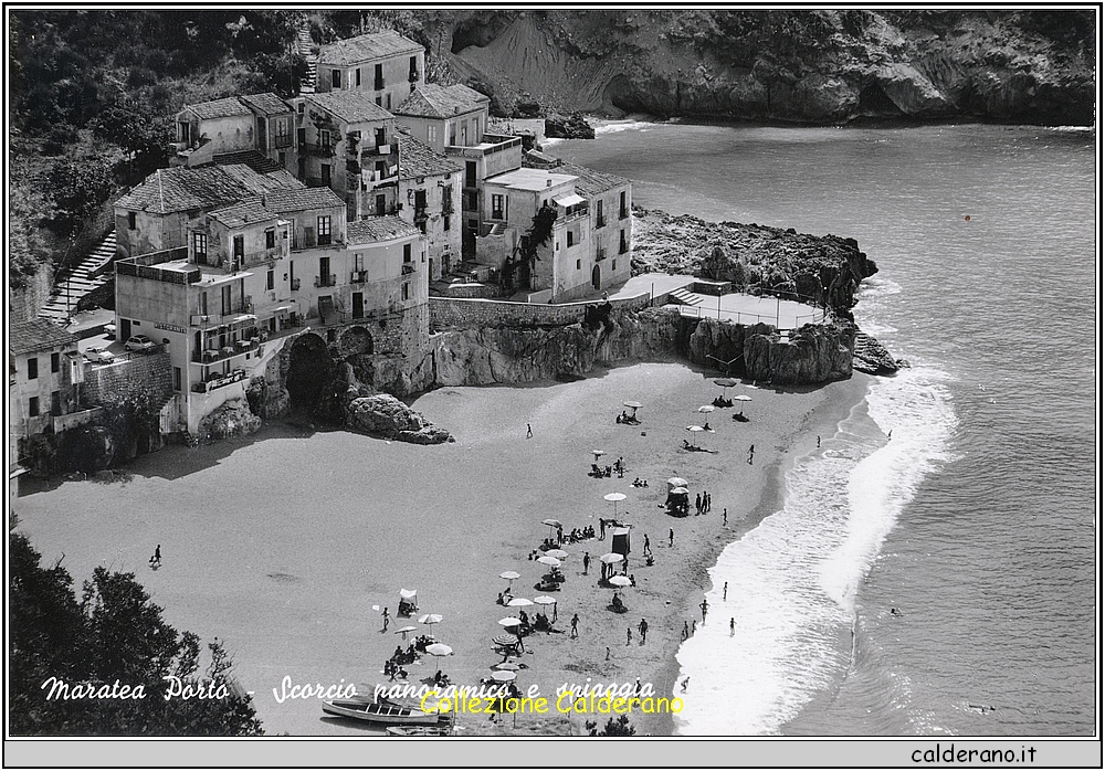 Maratea Porto - Scorcio panoramico e spiaggia - Cartolina Edizione Ditta F. & U. Scoppetta.jpeg