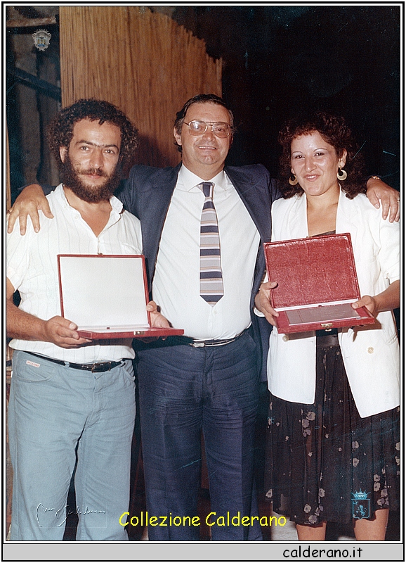 Domenico Sarsale, Mimmo Saverio Romei e Rosa Di Trani alla Rassegna Canora 22-08-1983 2.jpeg