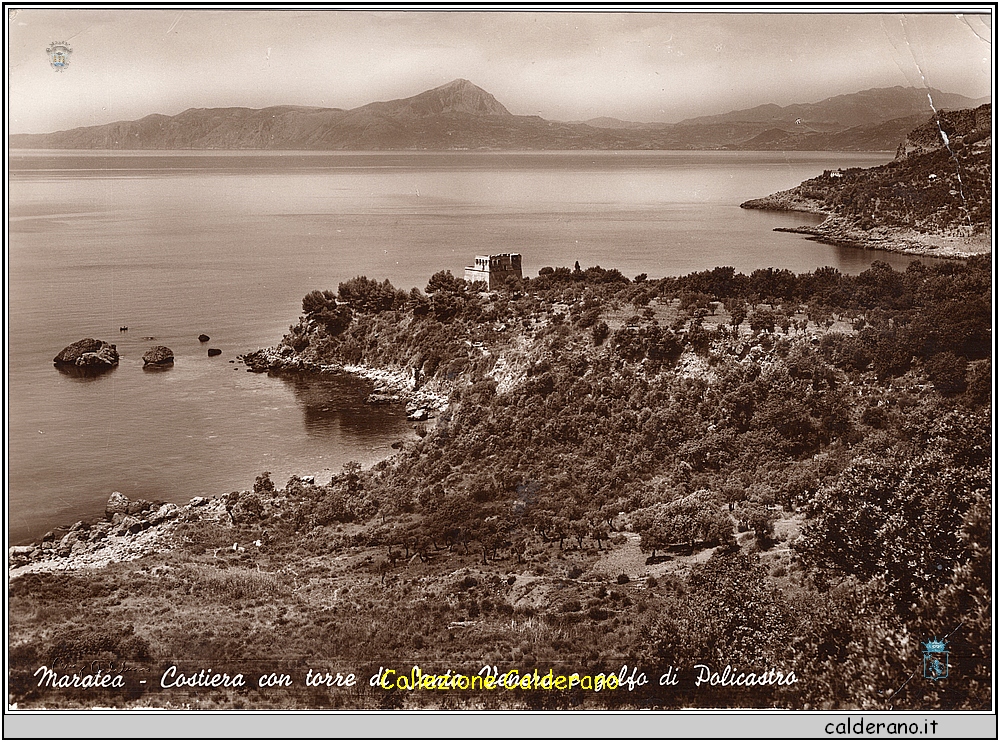 Cartolina 26 Costiera con torre di Santa Venere e Golfo di Policastro - Ed U. Scoppetta.jpeg