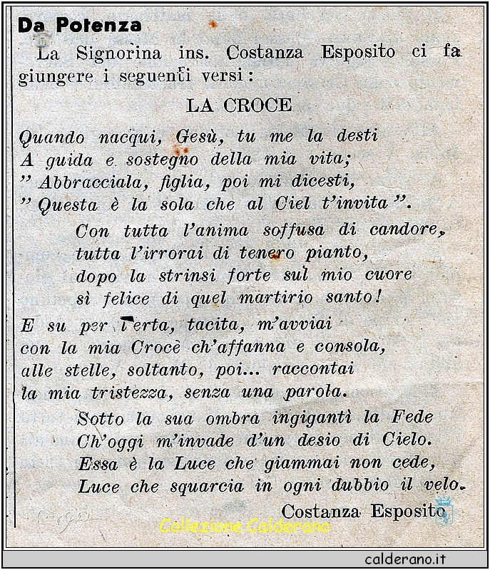 Poesia di Costanza Esposito 1952 - dal Bollettino di San Biagio.jpg