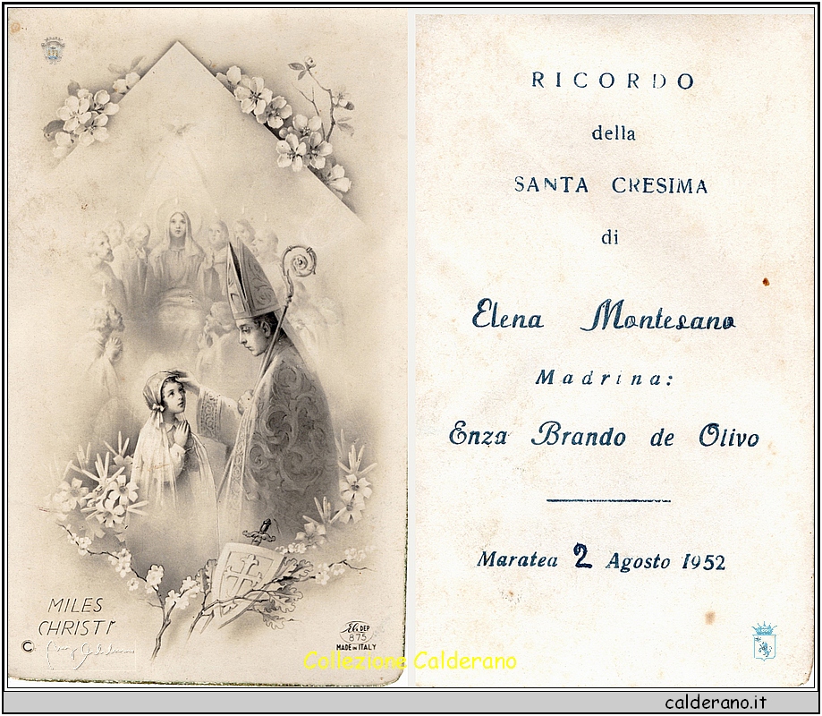 Ricordo della Cresima di Elena Montesano 02-08-1952.jpg