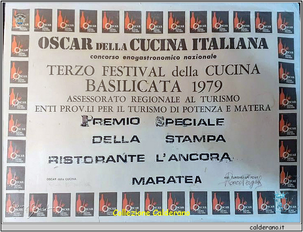 Premio speciale ristorante L'Ancora 1979.jpg