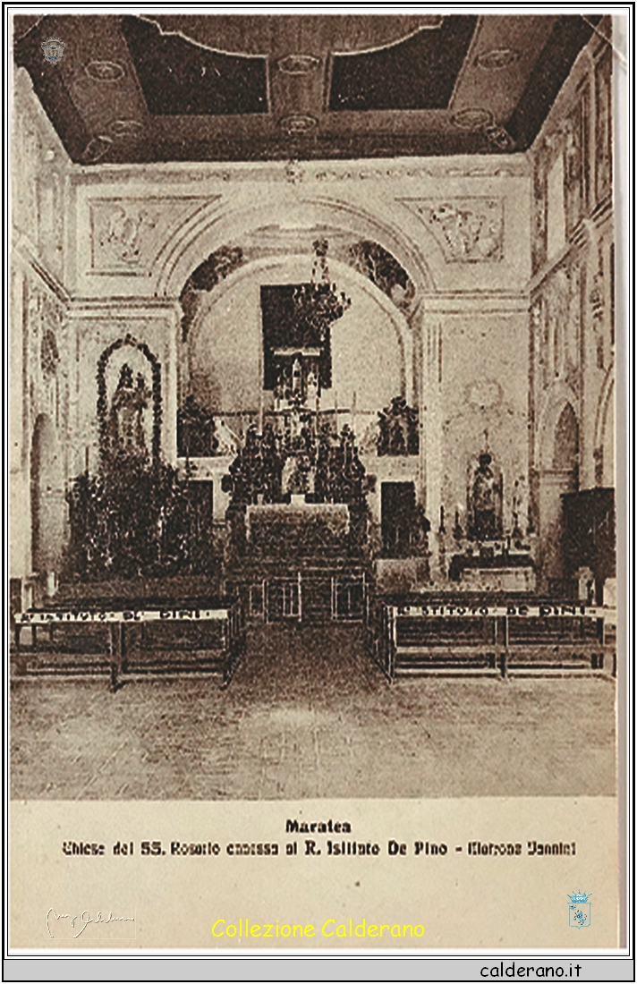 Chiesa del SS. Rosario annessa al R. Istituto De Pino - Matrone Iannini  - Cartolina.jpg