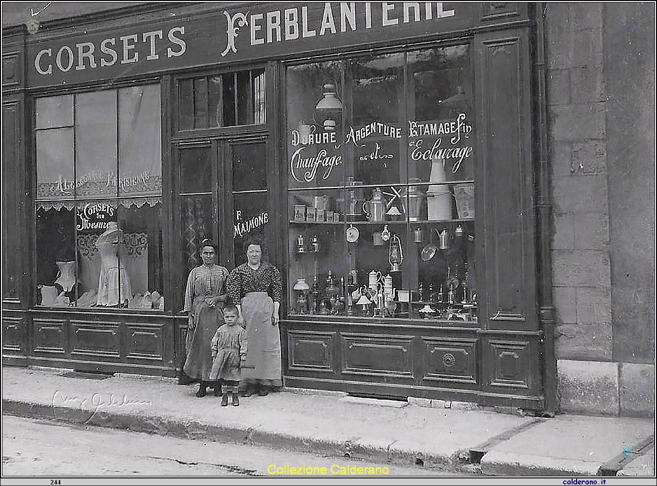 Negozio di Corsetti e Lattonerie di F.Maimone in Valence 34 Rue des Alpes - Francia - 1908 .jpg