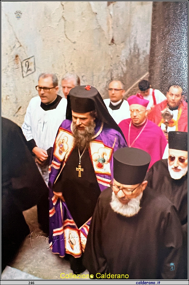 Archimandrita di Grottaferrata alla Processione di San Biagio 1982.jpg